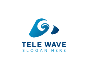 Surfing Beach Waves logo design