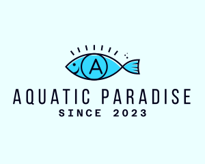 Seafood Fish Aquatic Oceanarium logo design