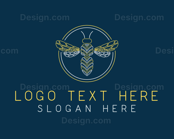 Geometrical Bee Wings Logo