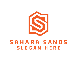 Edgy Orange Letter S logo design