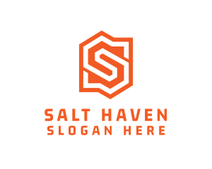 Edgy Orange Letter S logo design