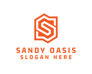 Edgy Orange Letter S logo design