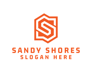 Edgy Orange Letter S logo design