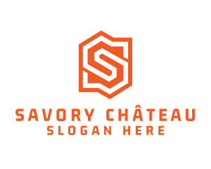 Edgy Orange Letter S logo design