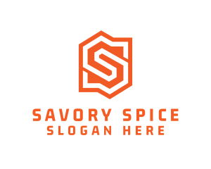 Edgy Orange Letter S logo design