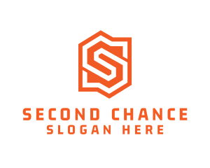 Edgy Orange Letter S logo design