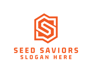 Edgy Orange Letter S logo design