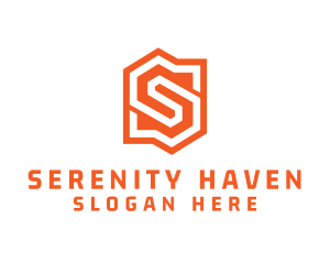 Edgy Orange Letter S logo design