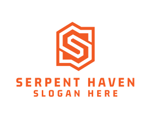 Edgy Orange Letter S logo design