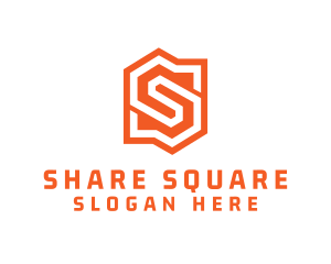 Edgy Orange Letter S logo design