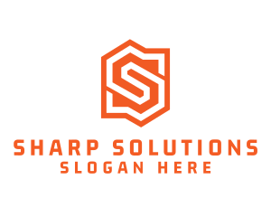 Edgy Orange Letter S logo design