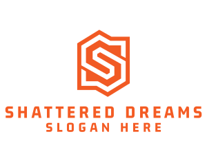 Edgy Orange Letter S logo design