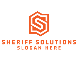 Edgy Orange Letter S logo design