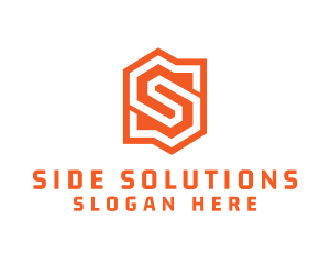 Edgy Orange Letter S logo design