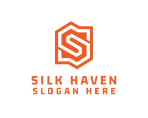 Edgy Orange Letter S logo design