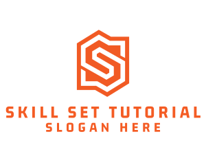 Edgy Orange Letter S logo design