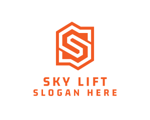 Edgy Orange Letter S logo design