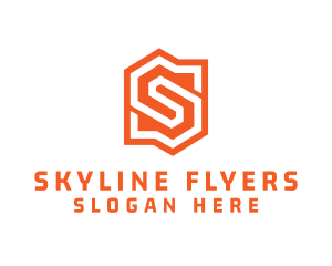 Edgy Orange Letter S logo design