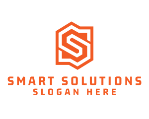 Edgy Orange Letter S logo design