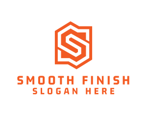 Edgy Orange Letter S logo design