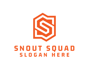 Edgy Orange Letter S logo design