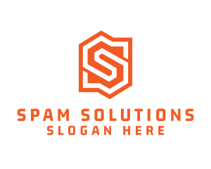 Edgy Orange Letter S logo design