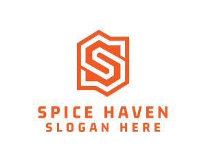 Edgy Orange Letter S logo design