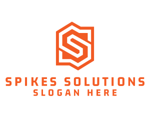 Edgy Orange Letter S logo design