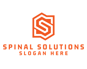 Edgy Orange Letter S logo design