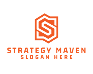 Edgy Orange Letter S logo design