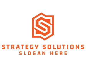 Edgy Orange Letter S logo design