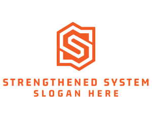 Edgy Orange Letter S logo design