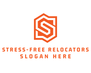 Edgy Orange Letter S logo design