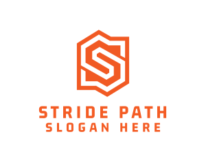 Edgy Orange Letter S logo design