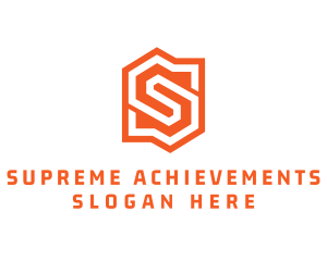 Edgy Orange Letter S logo design