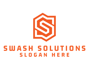 Edgy Orange Letter S logo design