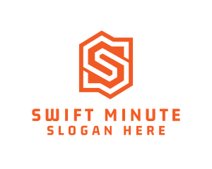 Edgy Orange Letter S logo design