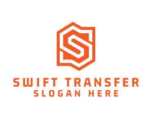 Edgy Orange Letter S logo design