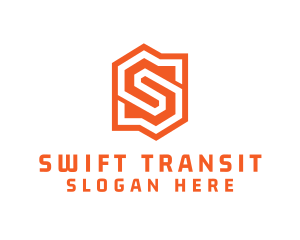 Edgy Orange Letter S logo design