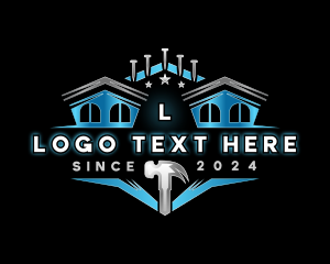 Construction Hammer Renovation Logo