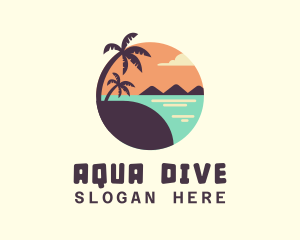 Tropical Ocean Beach logo design