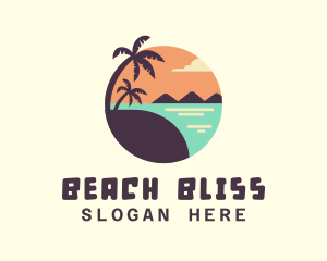 Tropical Ocean Beach logo design