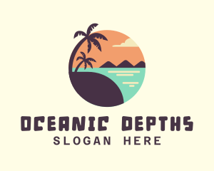 Tropical Ocean Beach logo design