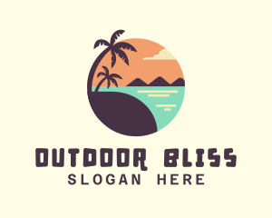 Tropical Ocean Beach logo design