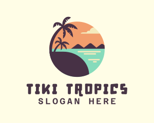 Tropical Ocean Beach logo design