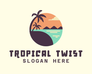 Tropical Ocean Beach logo design