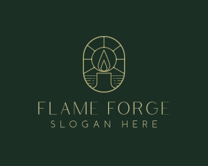 Candle Light Flame logo design