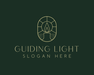 Candle Light Flame logo design