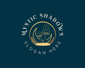 Mystical Moon Mushroom logo design