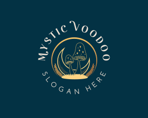 Mystical Moon Mushroom logo design